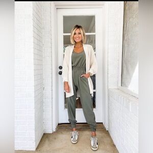 Abercrombie & Fitch Sage Green Jumpsuit